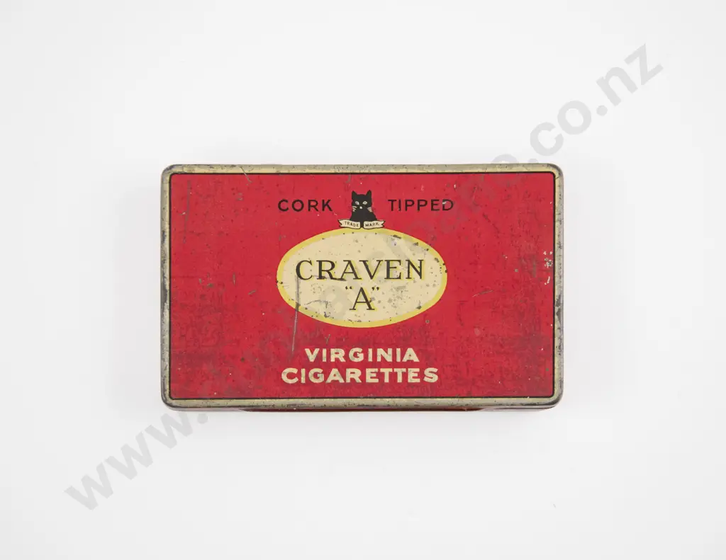 NZ Dog Tags in Craven "A" Cigarette Tin Image 1++
