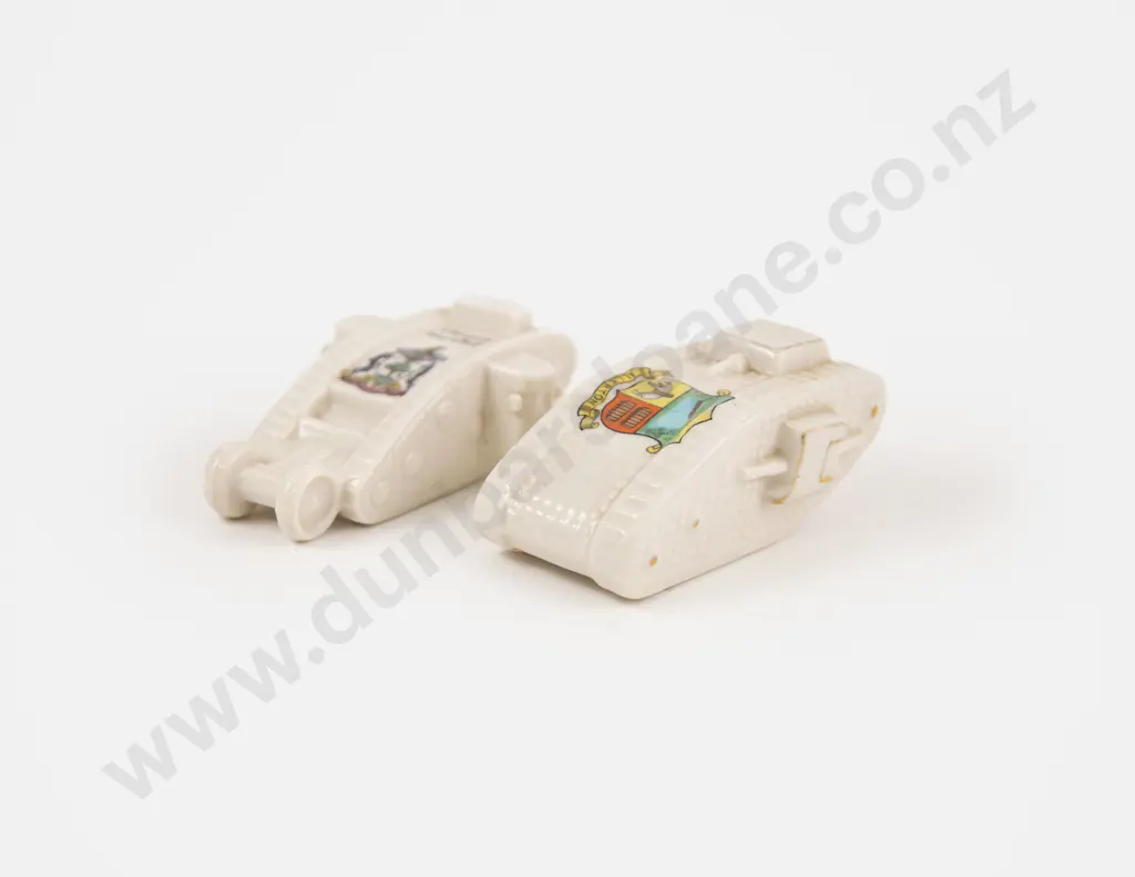 Two Crested Ware Models of WWI Tanks Image 1++