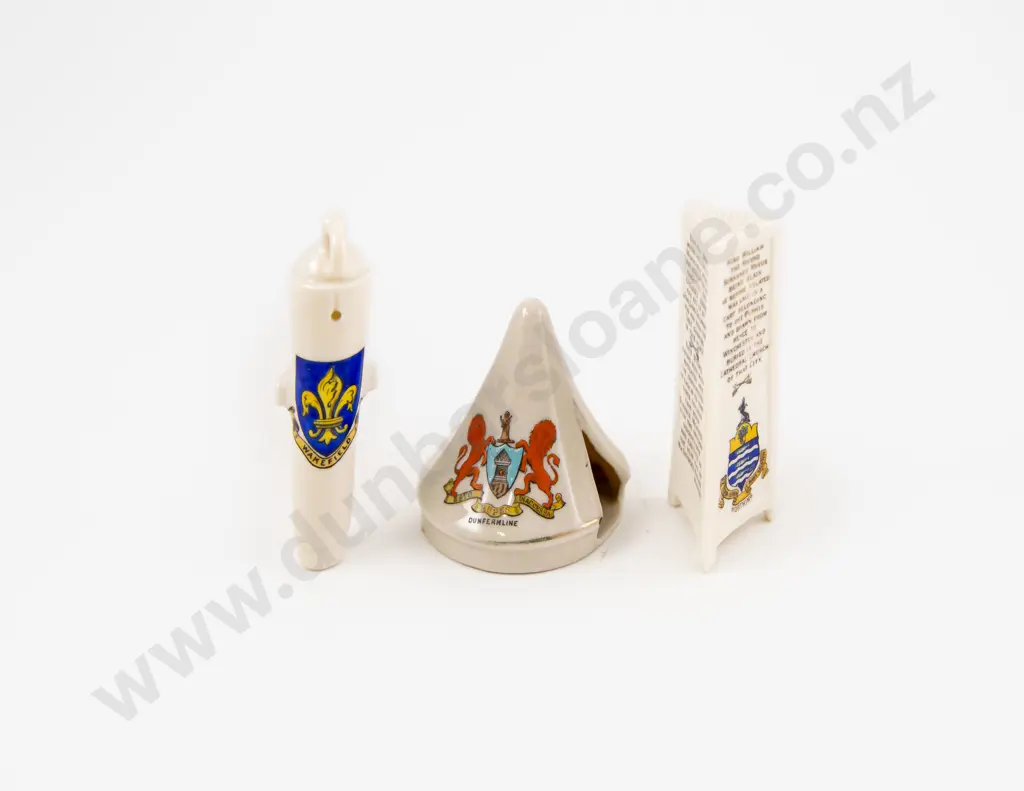 Crested Ware Models of War Memorial WWI Tent snf Ancient Canon Model Image 1++