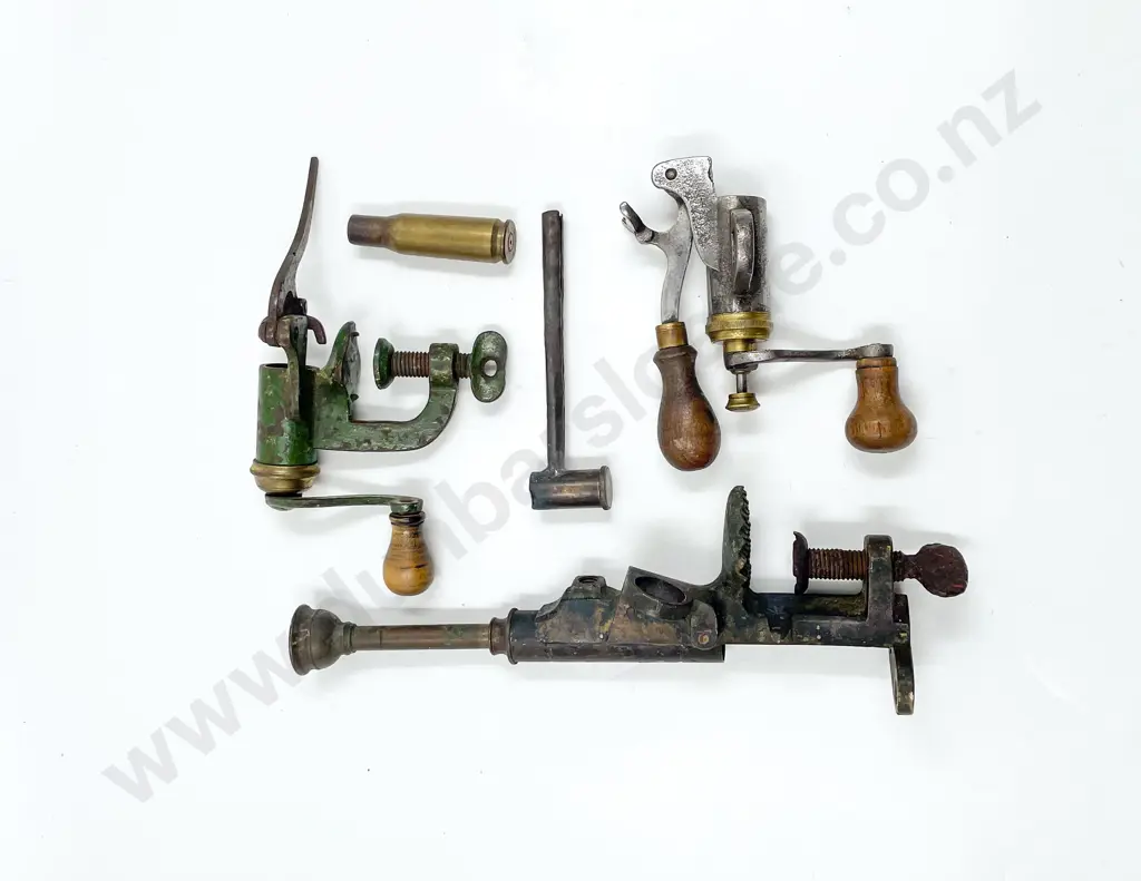 Brass 12 gauge Reloading Tools and Powder Measure Image 1++