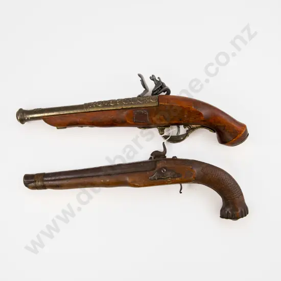 Vintage and Modern Reproduction Flintlock Pistols