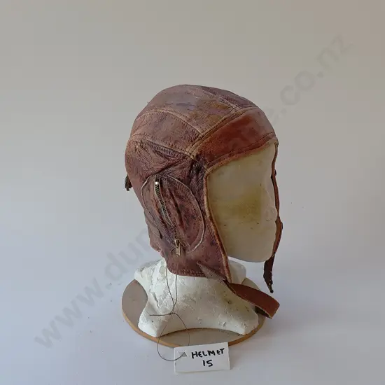 Early WWII Leather Pilot Helmet and goggles