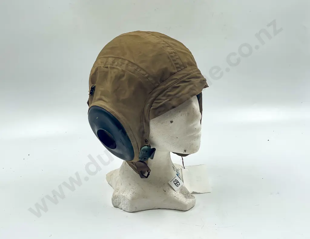 US WWII Spec AN-H-15 Type Canvas Pilot Helmet Image 1++