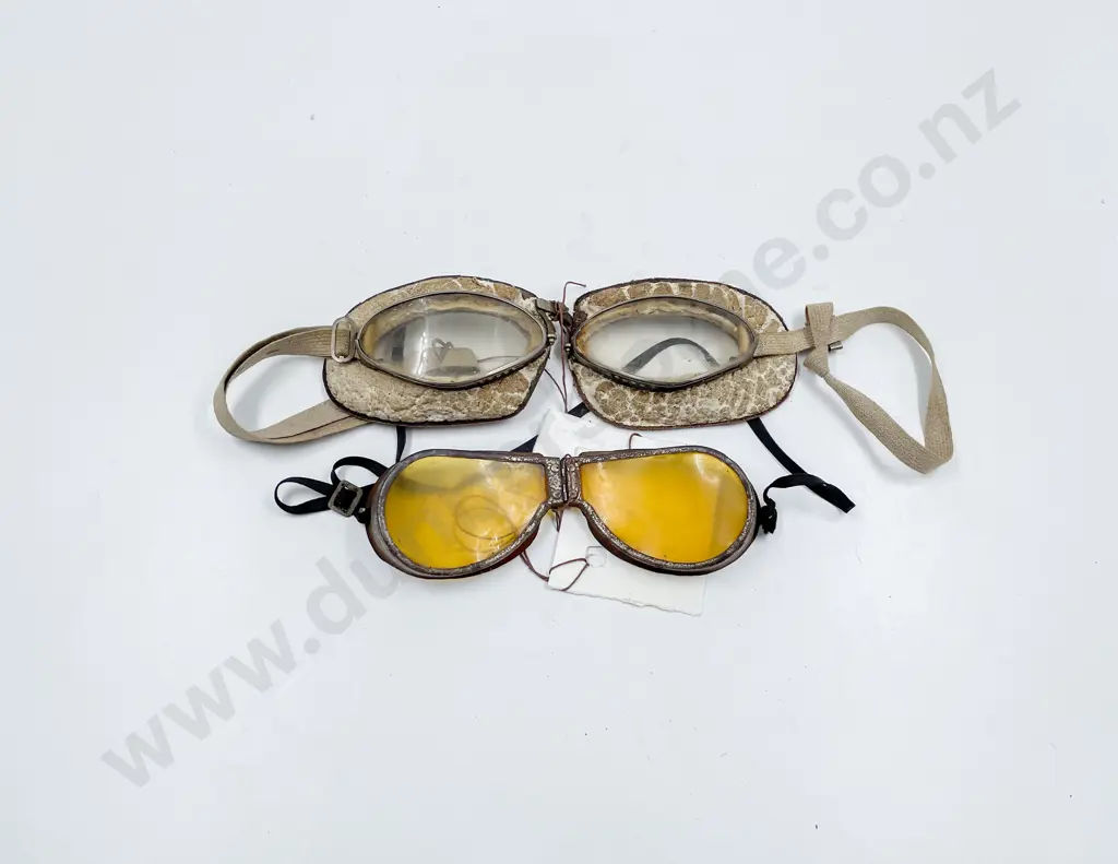 Two Pair Aviation Goggles Image 1++