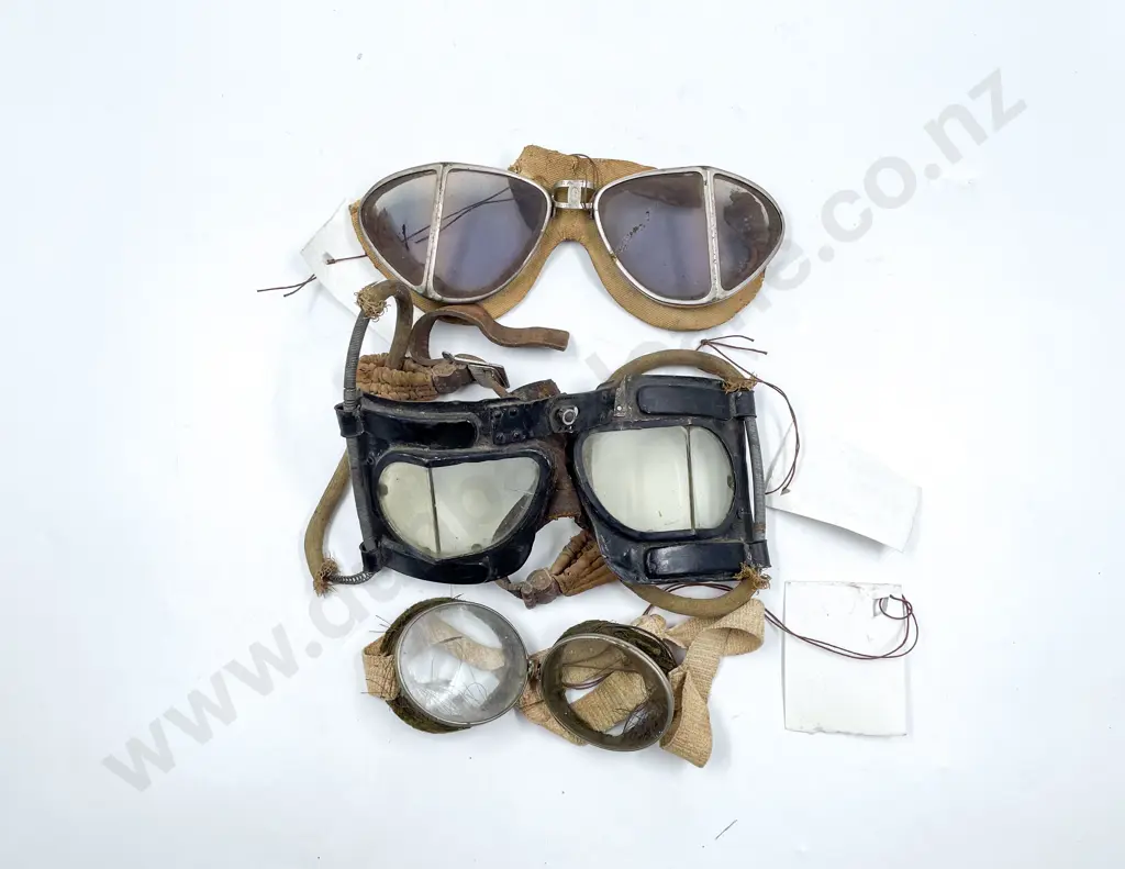 Three Pair Aviation Goggles Image 1++