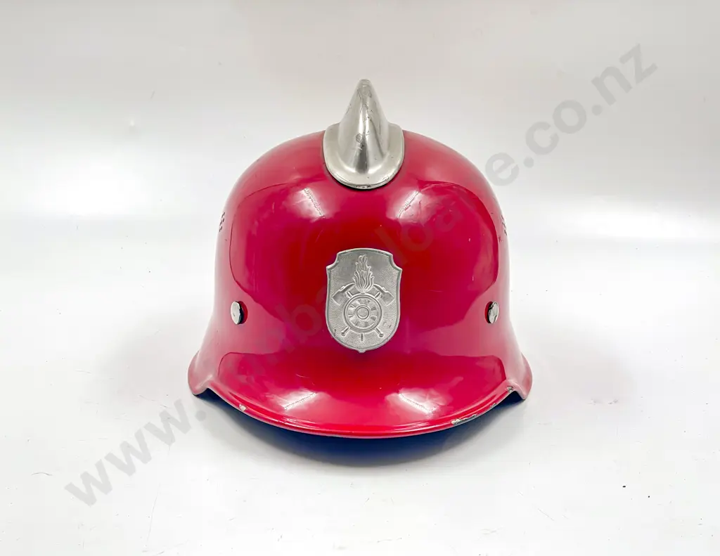 Restored WWII German Fireman's Helmet Image 1++