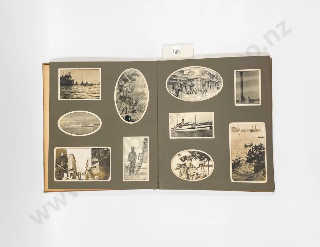 WWI & WWII Military Photograph Snapshot Album Image 1++