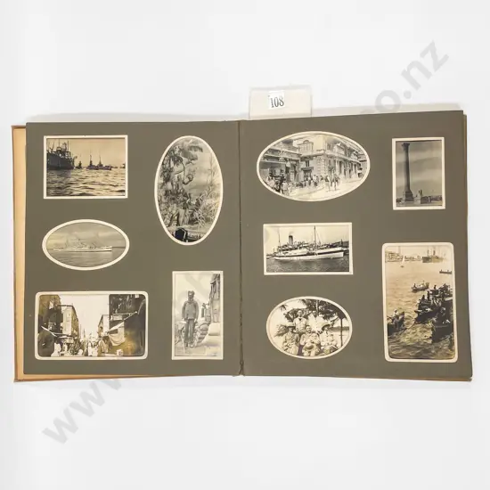 WWI & WWII Military Photograph Snapshot Album