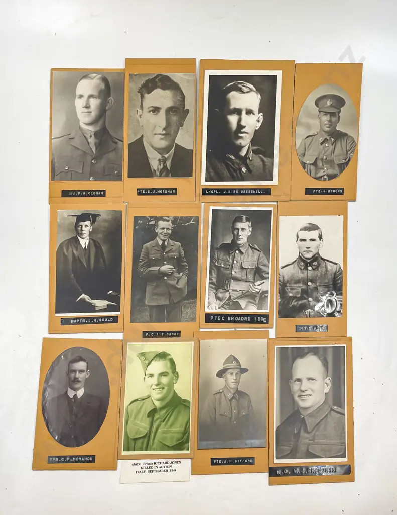 58 WWI & WWII Military Portrait Photographs and Prints Image 1++
