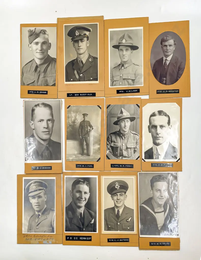 58 WWI & WWII Military Portrait Photographs and Prints Image 1++
