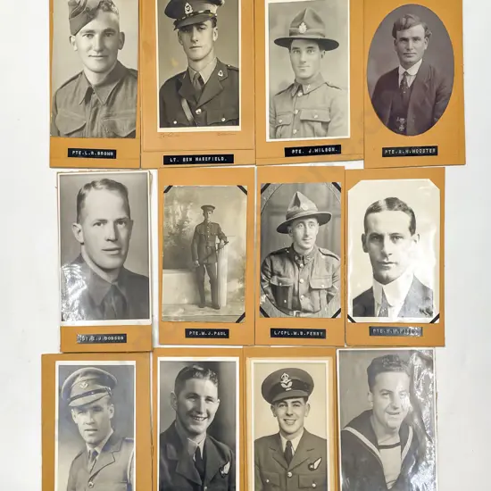 58 WWI & WWII Military Portrait Photographs and Prints