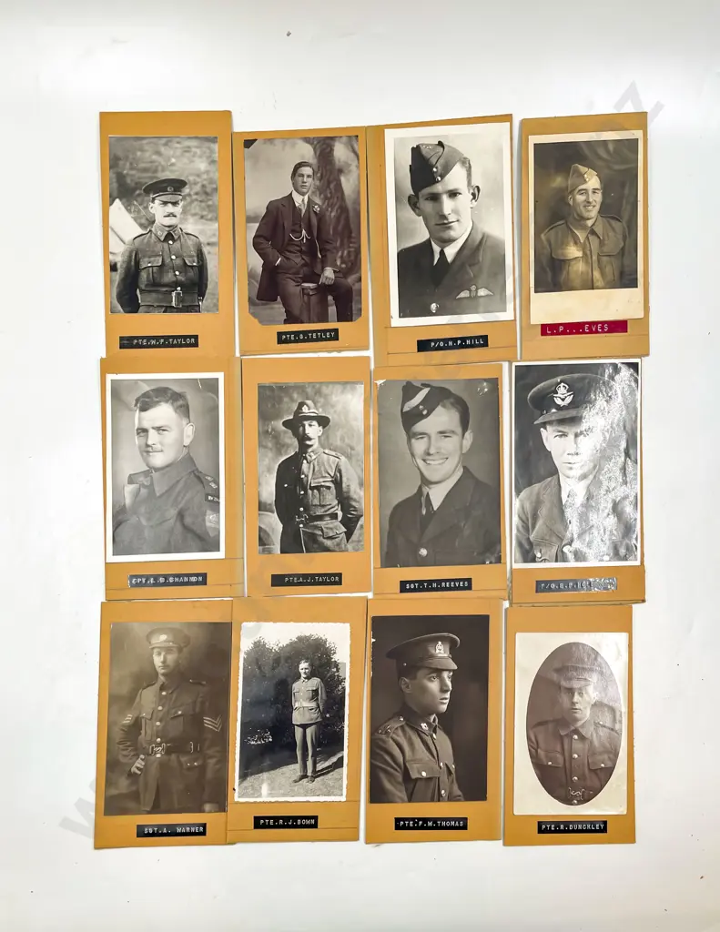 58 WWI & WWII Military Portrait Photographs and Prints Image 1++