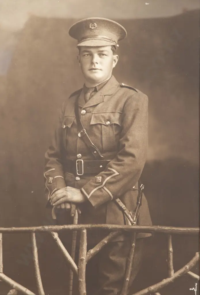Large Oak Framed Military Portrait Photograph Image 1++