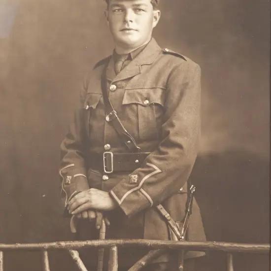 Large Oak Framed Military Portrait Photograph