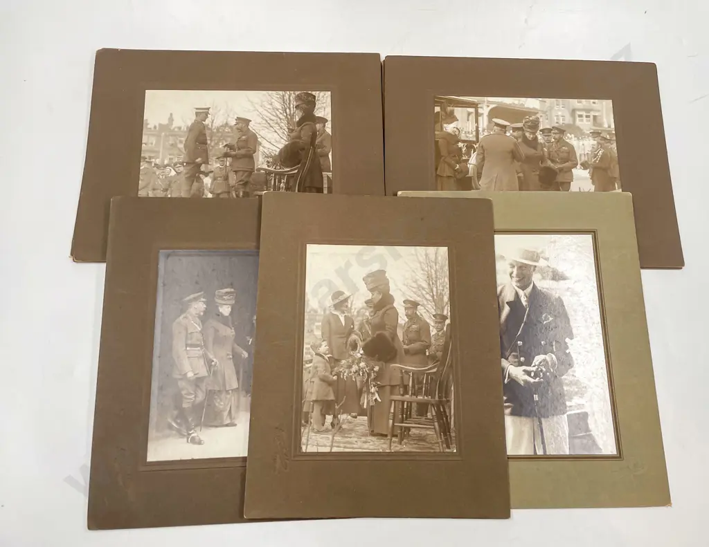 Collection WWI British Military Photos including that of George V and Queen Mary Image 1++