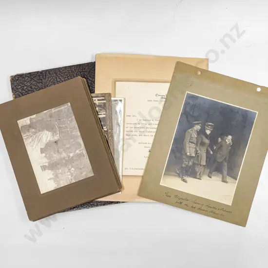 Collection WWI British Military Photos including that of George V and Queen Mary