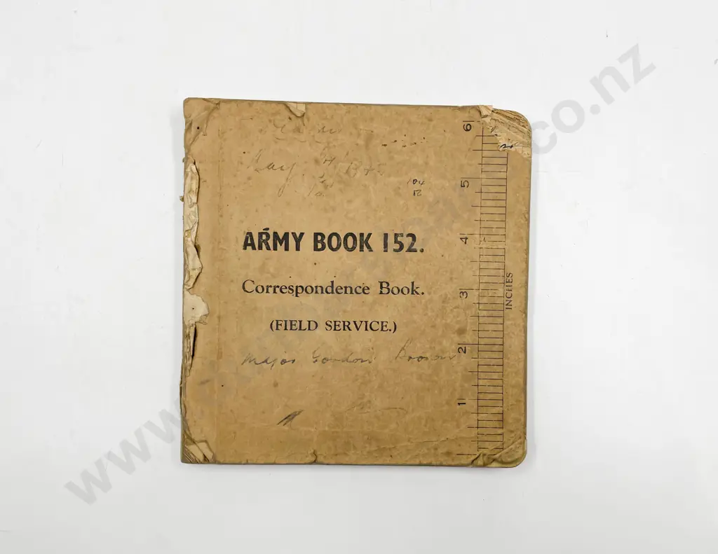 WWII Army Book 152 Correspondence Book (Field Service) Diary Image 1++