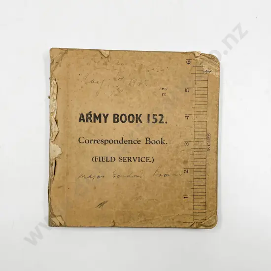 WWII Army Book 152 Correspondence Book (Field Service) Diary