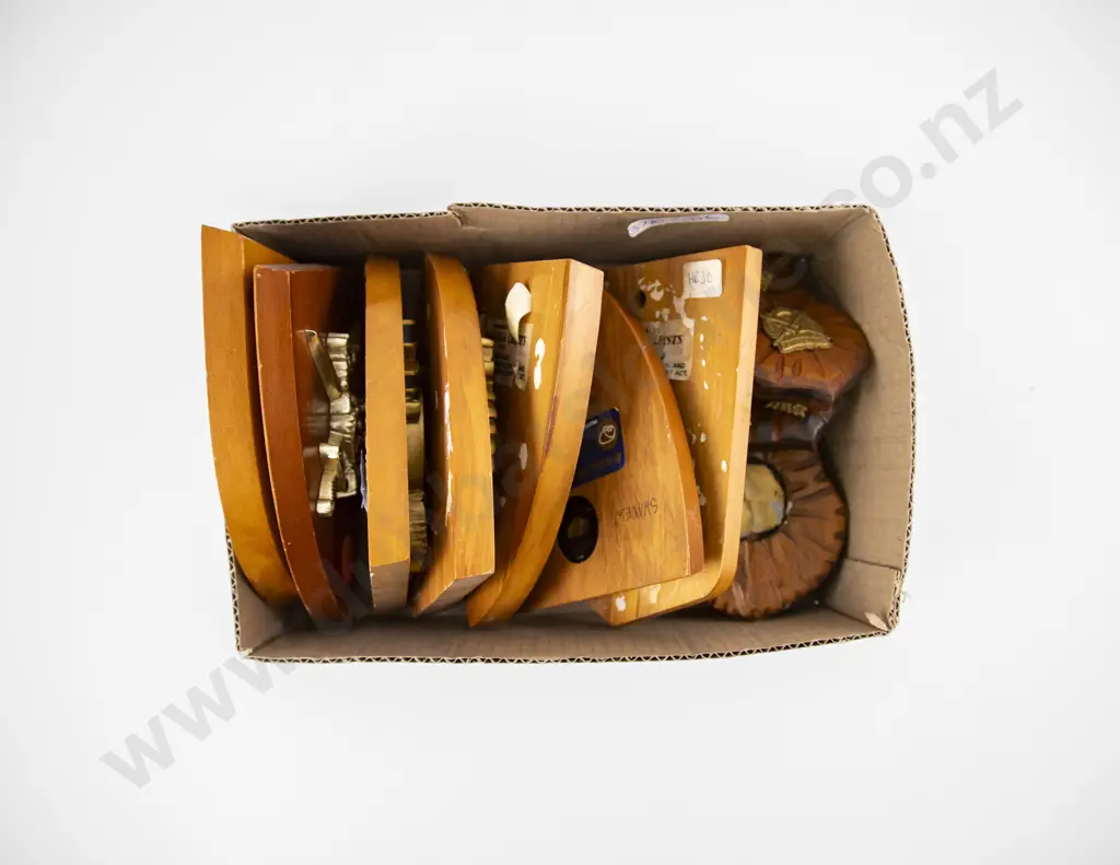 Collection Six Regiment Wall Hanging Shields and Three Handcrafted Shields Image 1++