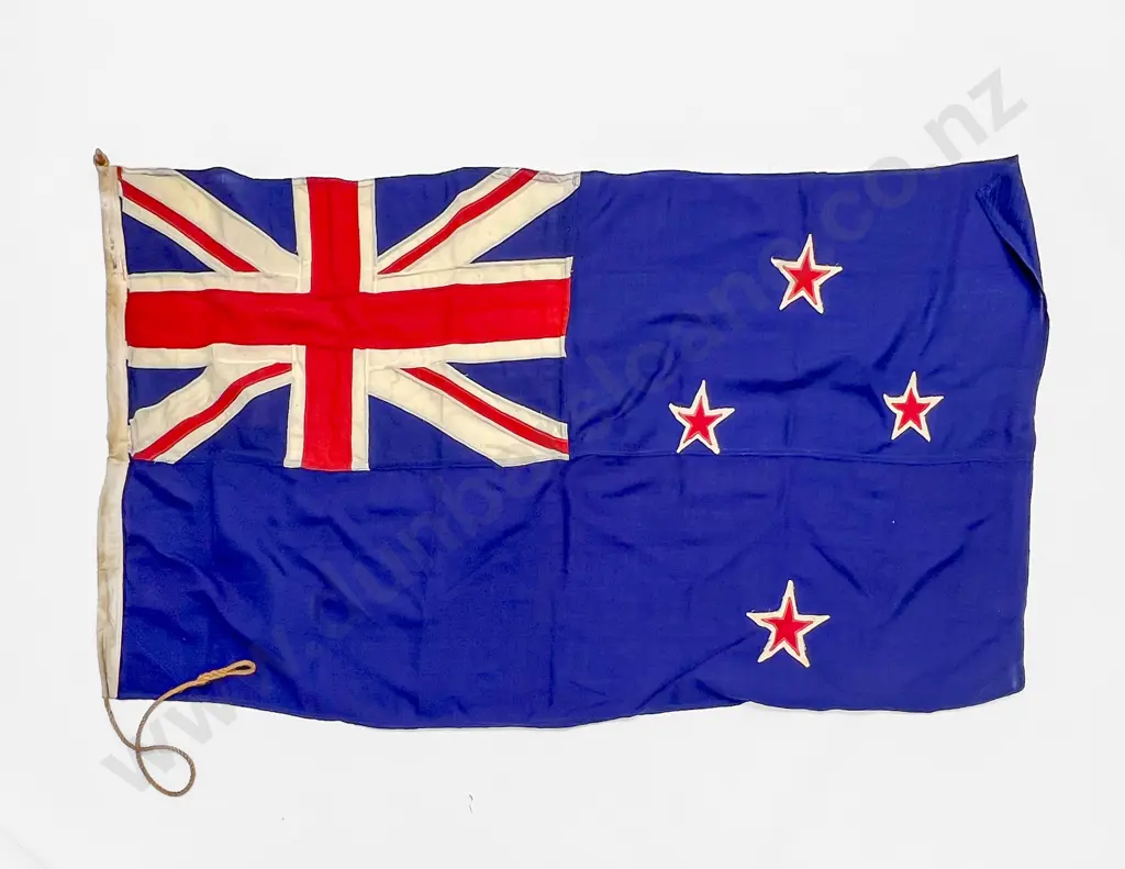 Vintage NZ Flag NZ Blue by Hutcheson Wilson & Ltd Wellington Image 1++