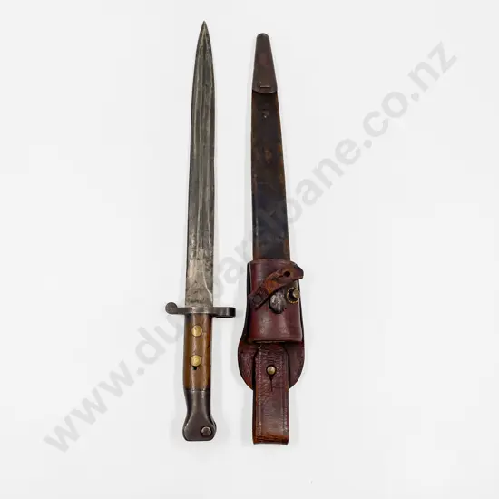 WWI British 1888 MKI Type II Bayonet and Scabbard