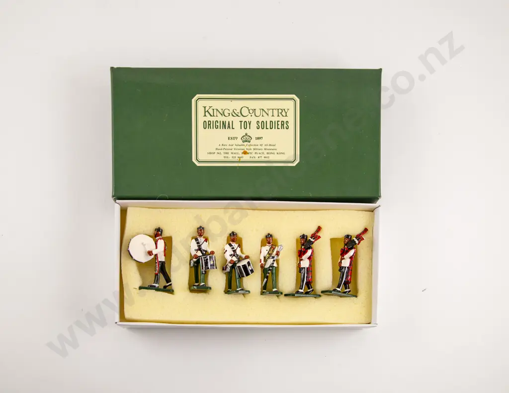 C1991 Boxed King & Country Original Toy Soldiers Gurkha Rifles Pipes & Drum Band (6) Image 1++