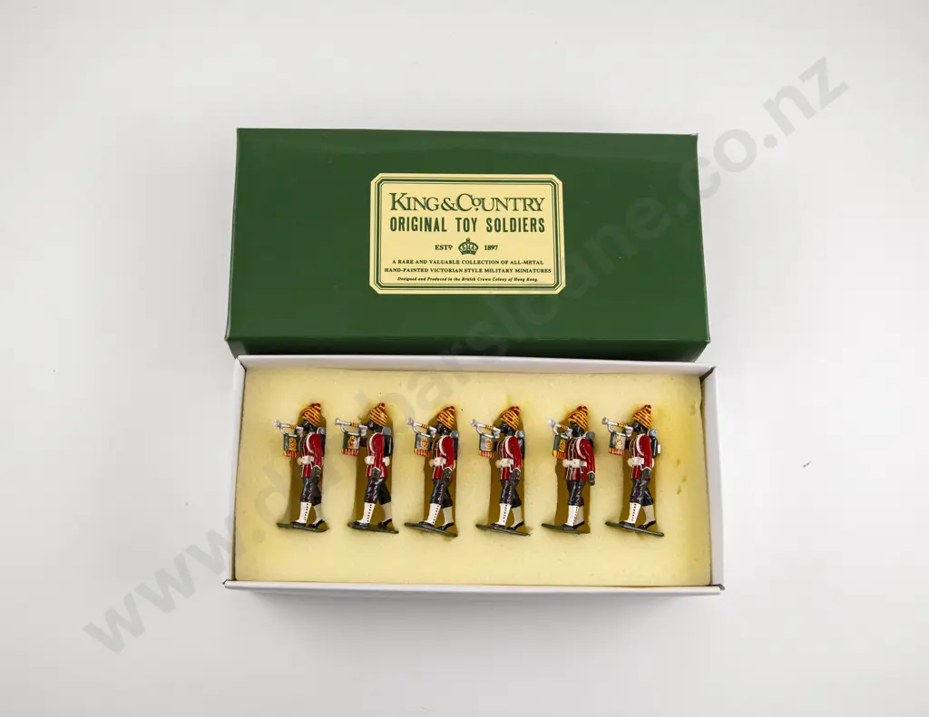 Boxed King & Country Original Toy Soldiers 15th Ludhiana Sikhs Regiment Buglers Image 1++