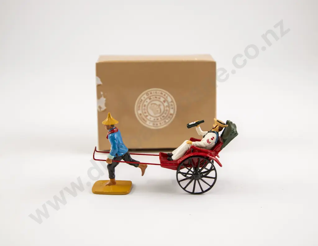 Boxed King & Country Streets of Old Hong Kong Rickshaw Set Sailor Image 1++