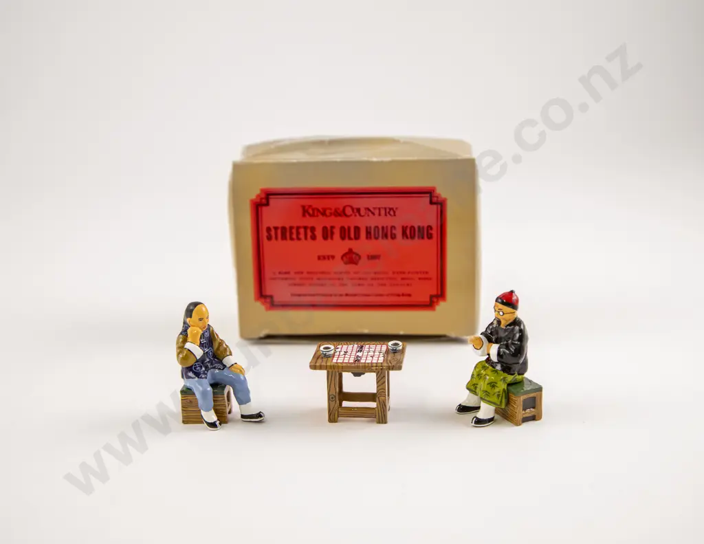 Boxed King & Country Streets of Old Hong Kong Chess Players Set Image 1++
