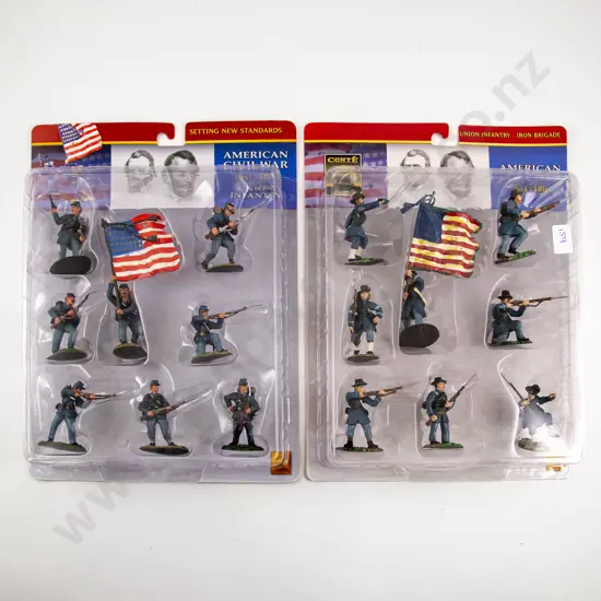 Boxed Conte Collectibles American Civil War Four Packs Nine Soldiers each (plastic)