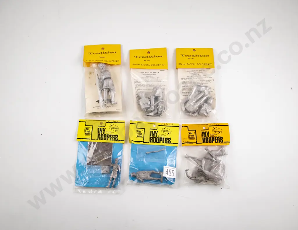 Three Tradition 90mm White Metal Casting Kits Image 1++