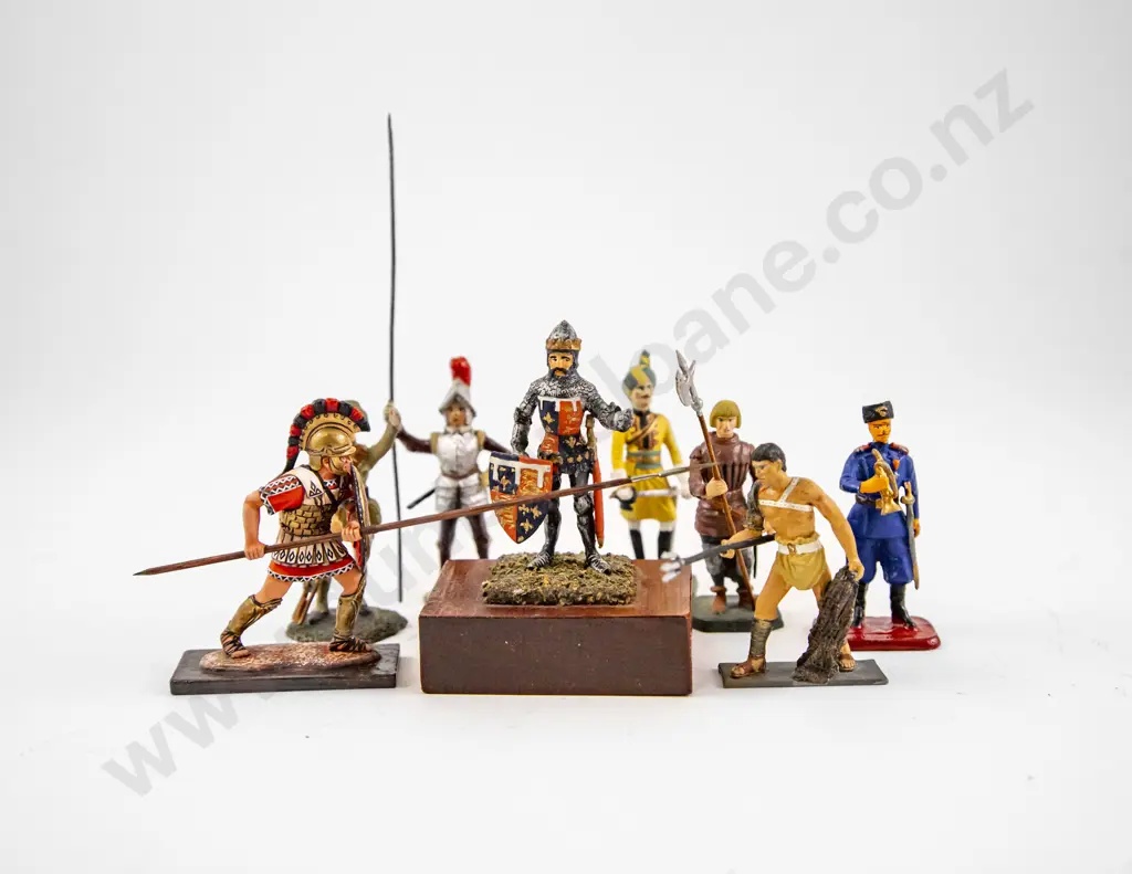 Eight Assorted White Metal Cast Soldiers of Ages Image 1++