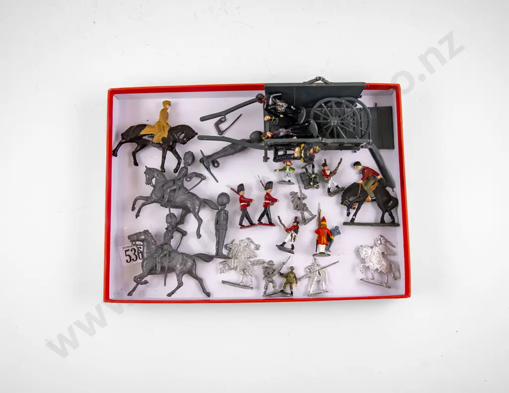 Britains and Various Soldiers with Military Cart Image 1++