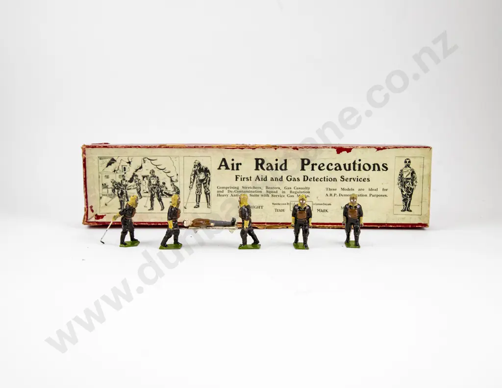 Early Britains Boxed No1759  'Air Raid Precautions' First Aid and Gas Detection Services (10pces) Image 1++
