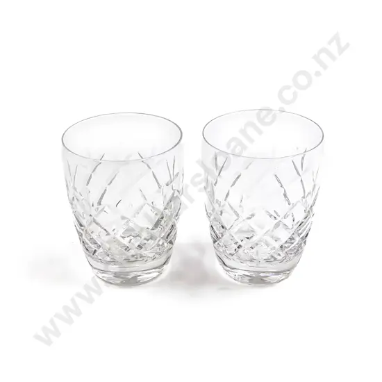 Two Sets of Six Crystal Tumblers