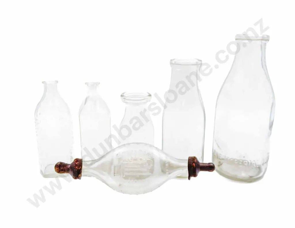 Box of Vintage Baby Feeding Bottles Together With Quantity of Thermometers Image 1++