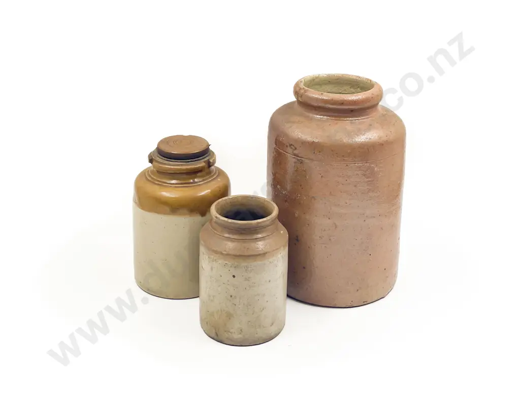 Three Stoneware Jars (af) Image 1++
