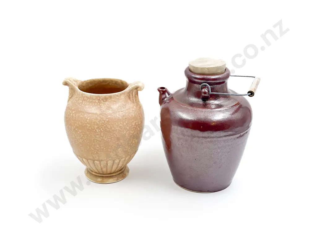 Crown Devon Speckled Vase and Pottery Jug Image 1++
