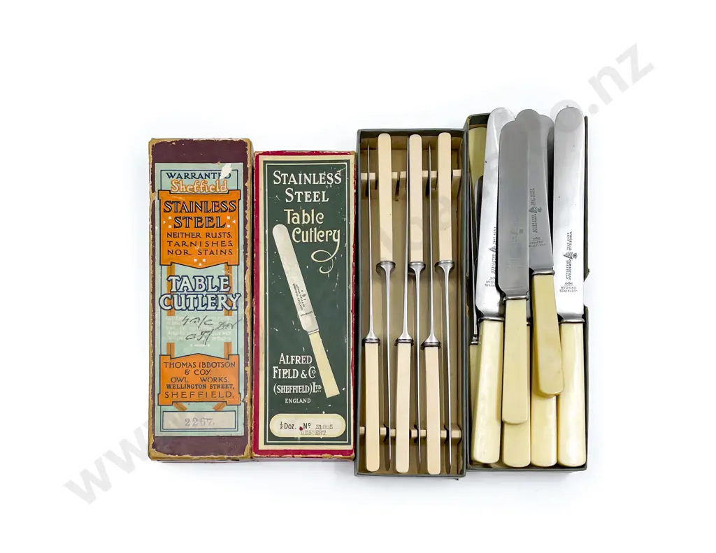 Four Boxes of Bone Handled Knives Image 1++