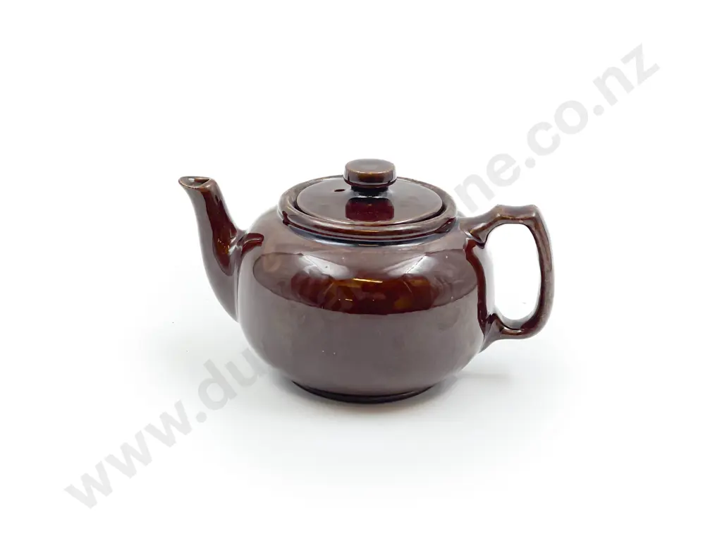 Two Cup Temuka Brown Pottery Teapot Image 1++