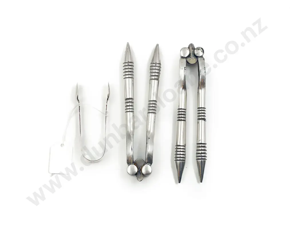 Small S/S Sugar Tongs & Pair Chrome Plated Nutcrackers Image 1++