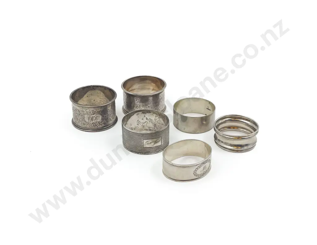 Six S/S Napkin Rings Image 1++