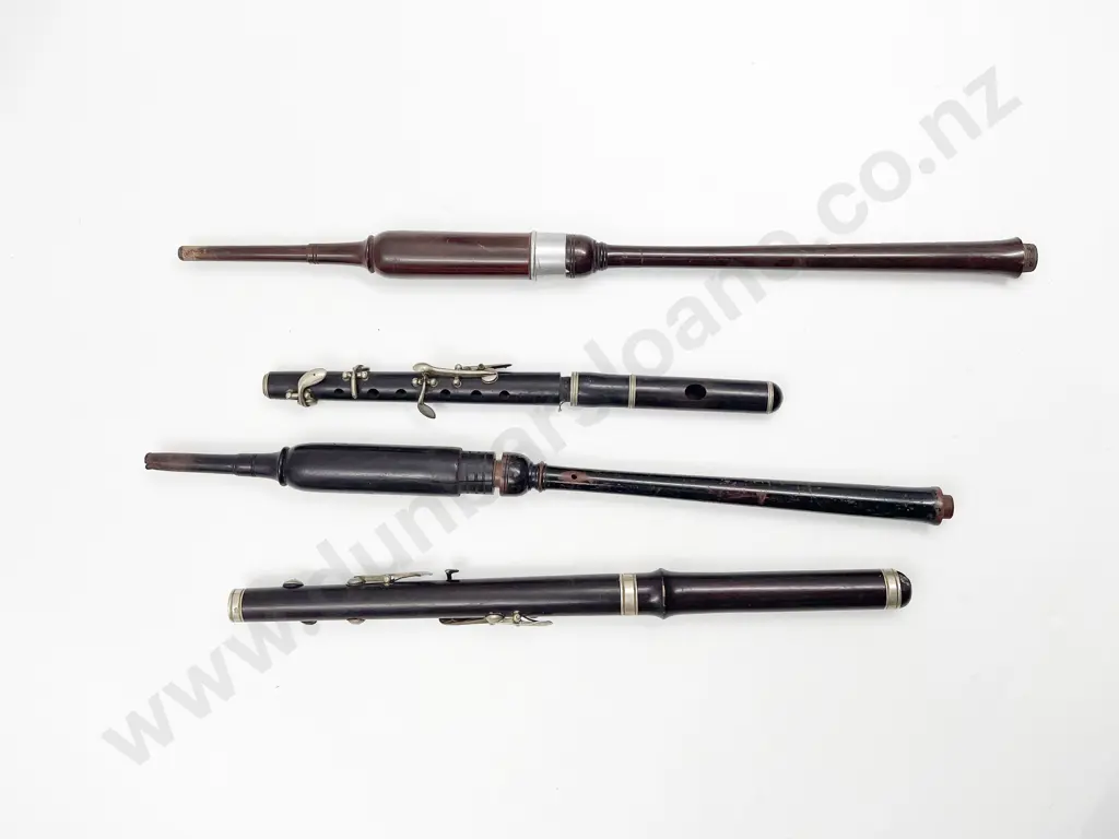 Two Vintage Piccolos & Bag Pipe Mouthpieces Image 1++