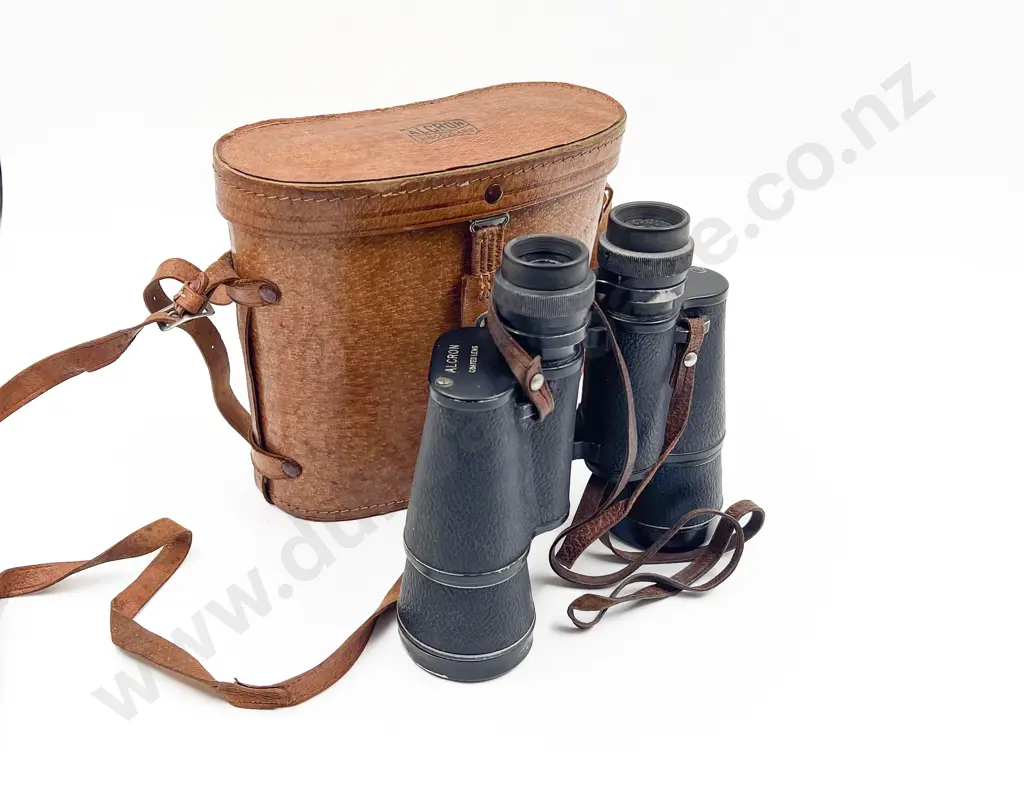 Cased Alcorn Binoculars Image 1++