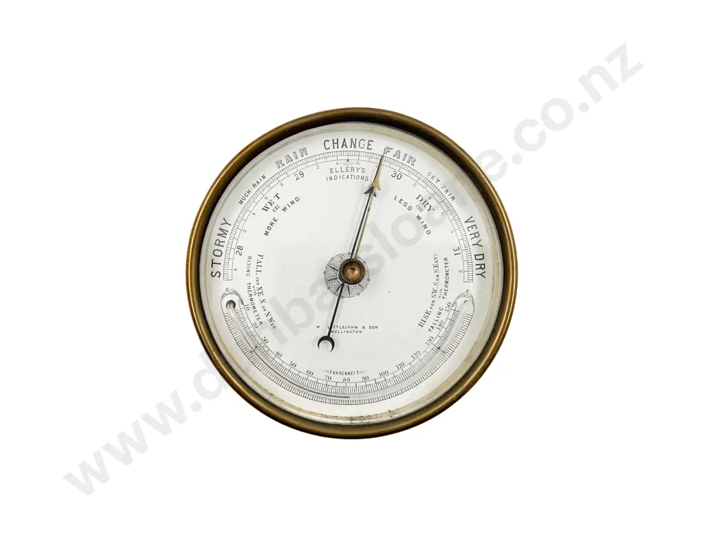 Brass Cased Desk Top Brometer Image 1++