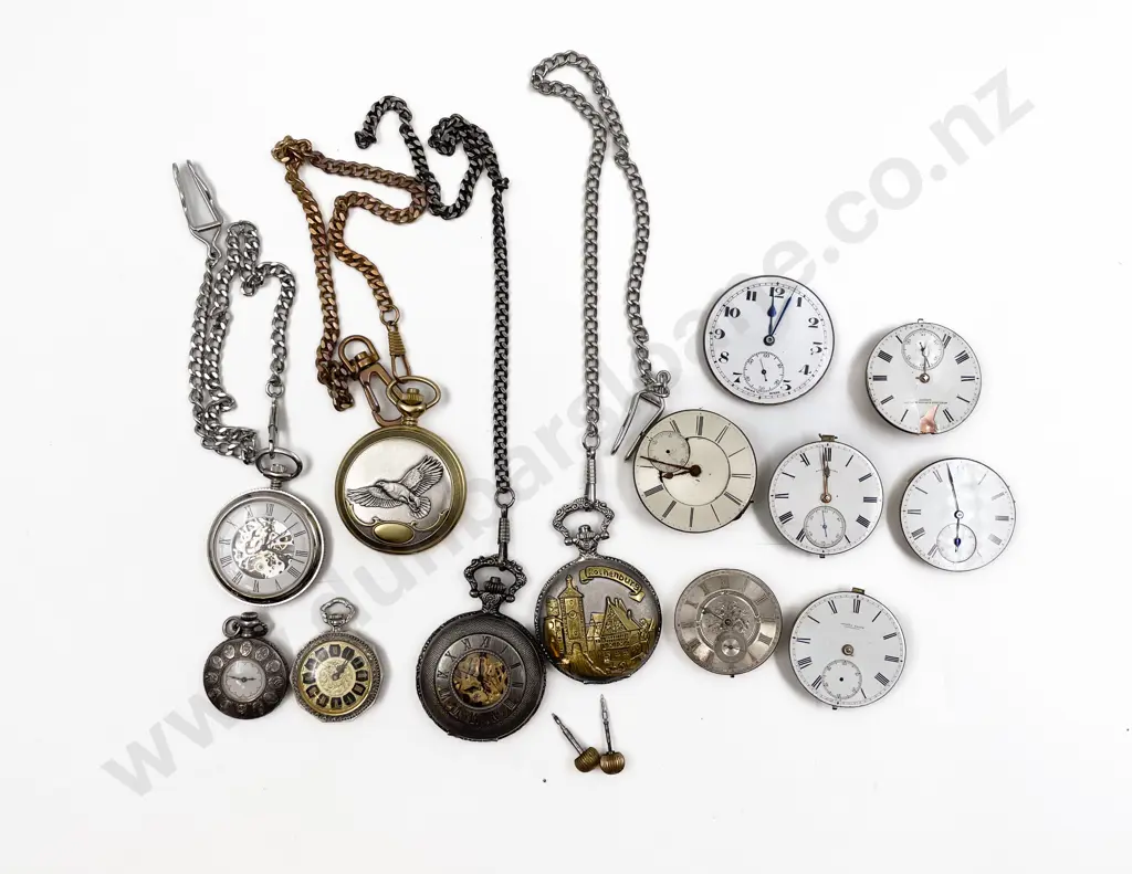 Various Decorative Pocket Watches & Antique Watch Parts Image 1++