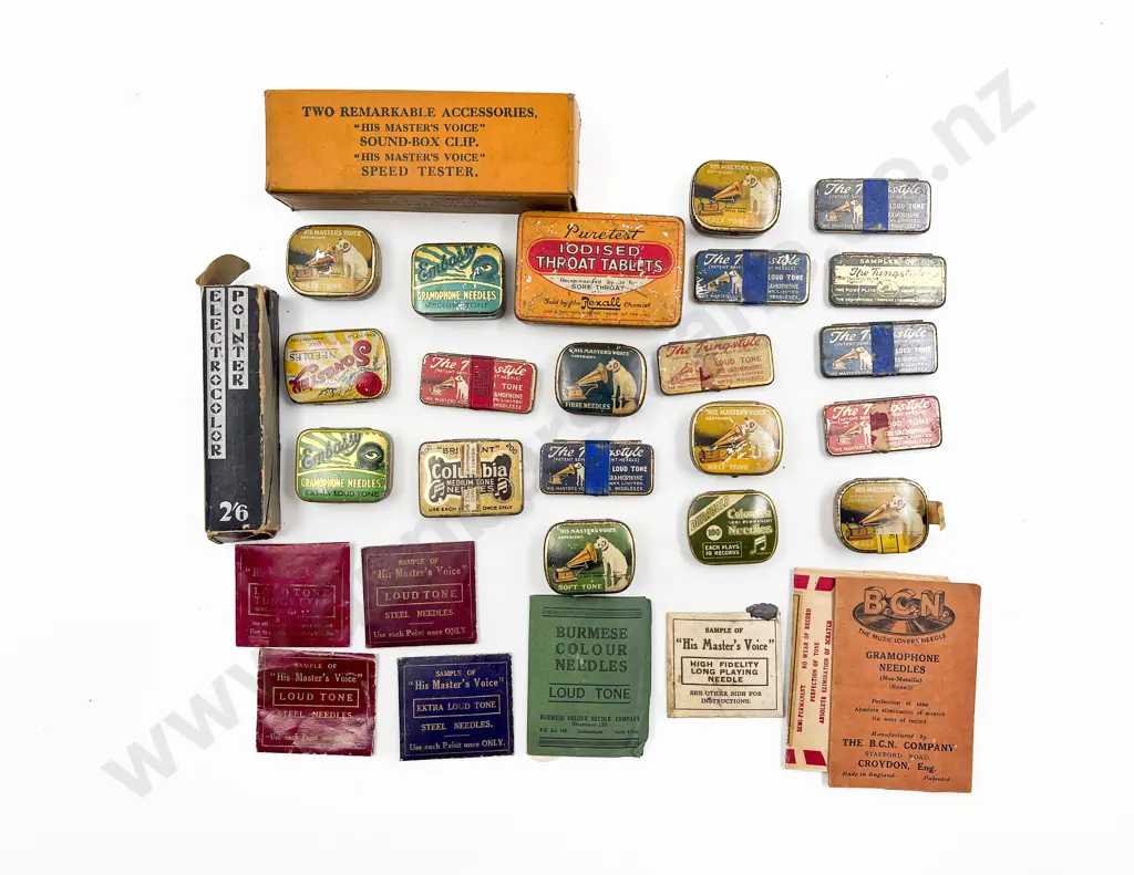 Collection Gramophone Record Needle Tins Image 1++