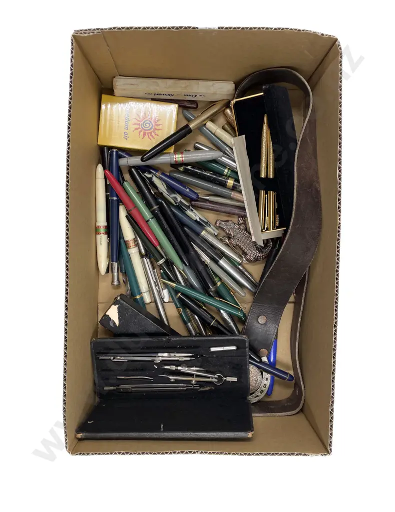 Box Lot Assorted Pens Image 1++