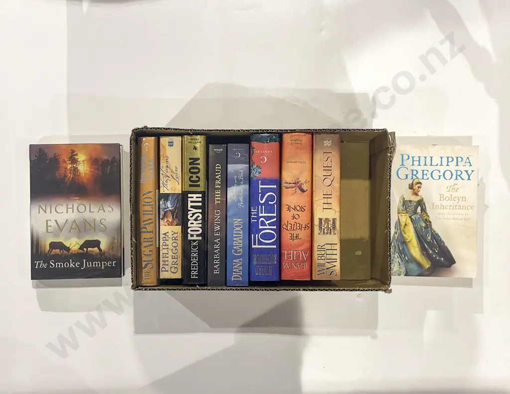 Box of Modern Novels incl Philippa Gregory and Wilbur Smith Image 1++