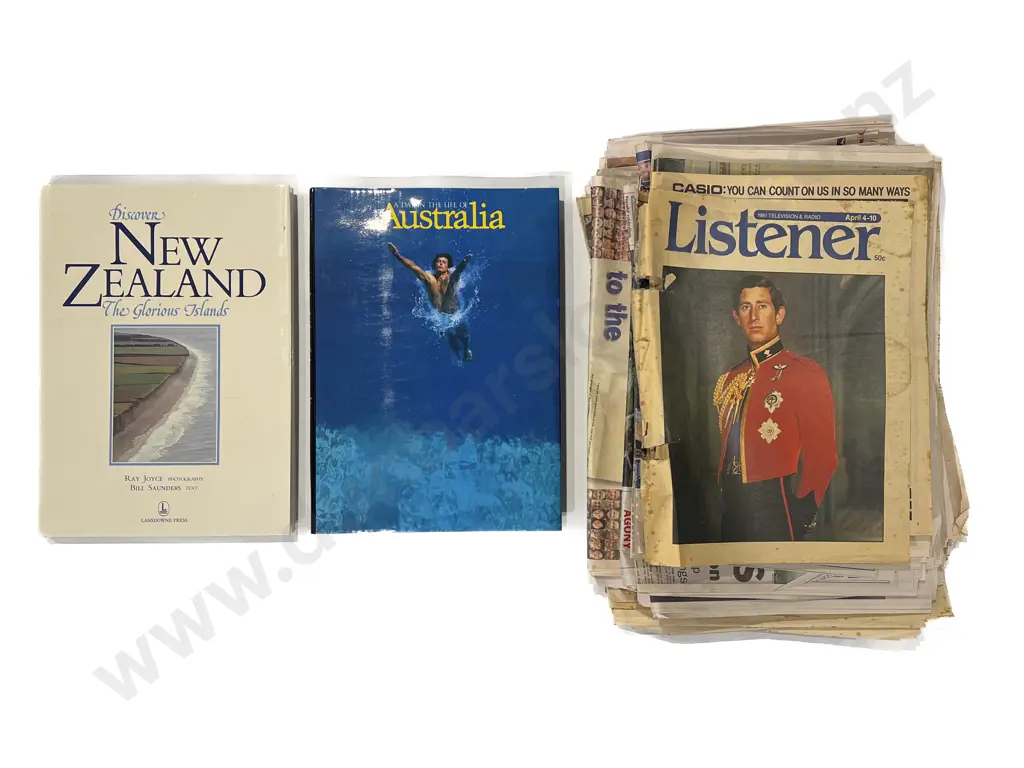 Vintage Newspaper and Listener Magazines and Two Large Format Photography Books Image 1++